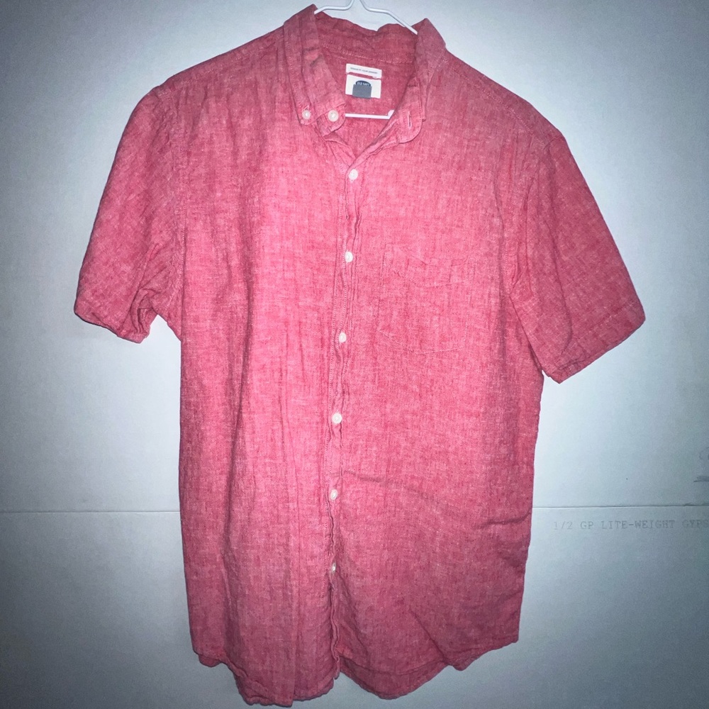 Men’s medium pink short sleeve polo